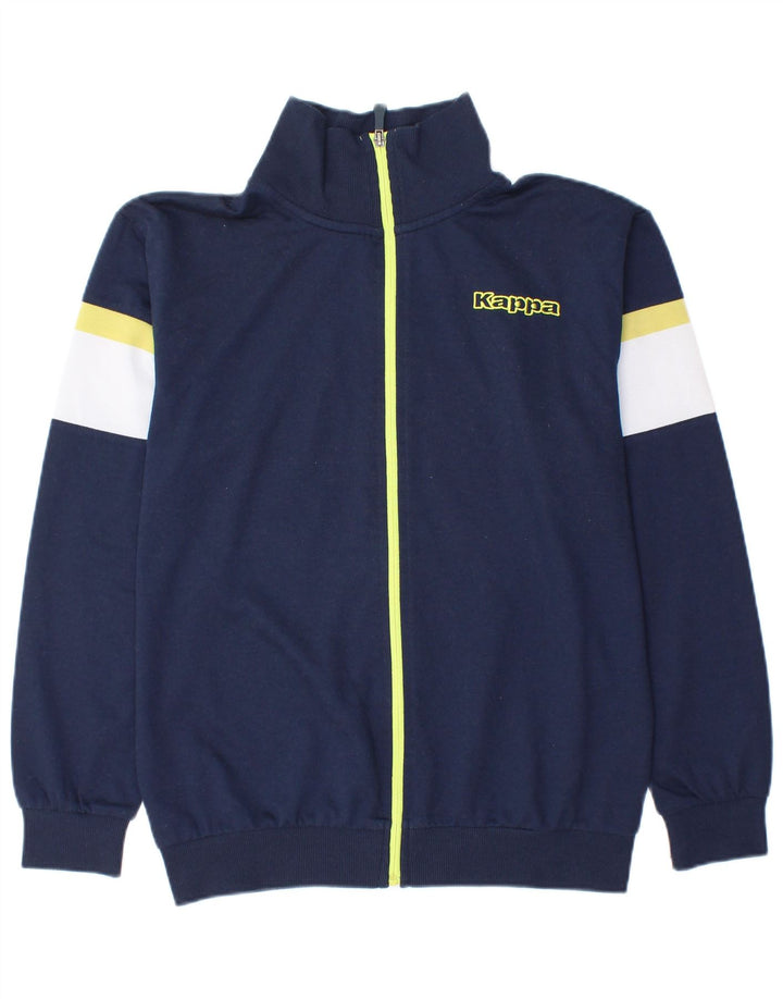 Kappa Hombre Chándal Top Chaqueta Mediana Azul Marino Colorblock Poliéster
