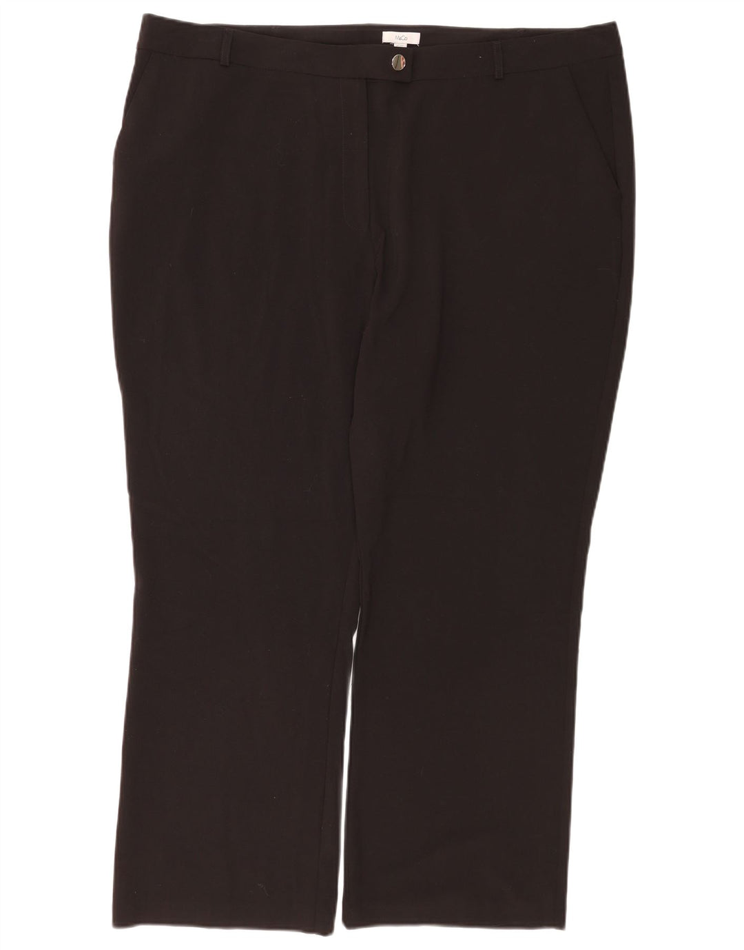 Max&Co. Pantalón de traje con corte de bota para mujer UK 22 3XL W42 L29 Poliéster negro