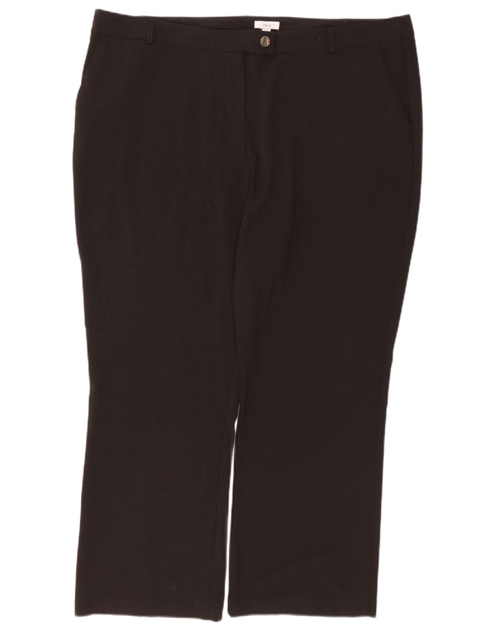 Max&Co. Pantalón de traje con corte de bota para mujer UK 22 3XL W42 L29 Poliéster negro