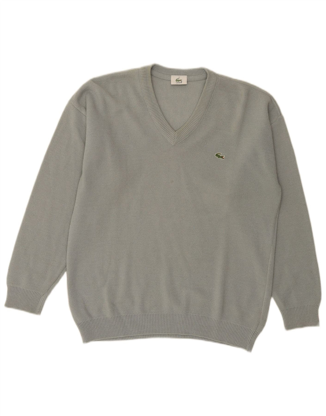 Lacoste - Jersey con cuello en V para hombre, talla 3, lana verde pequeña
