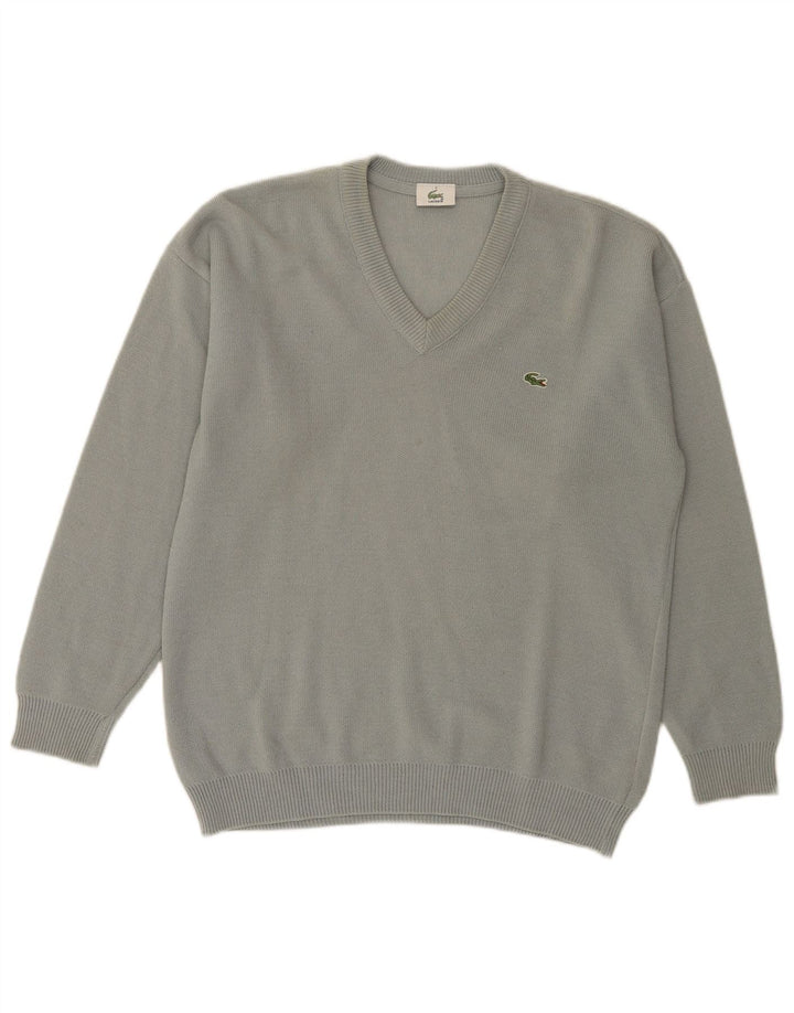 Lacoste - Jersey con cuello en V para hombre, talla 3, lana verde pequeña