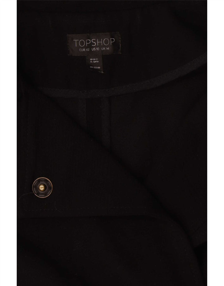 Topshop Abrigo extragrande para mujer UK 44 Grande Poliéster negro