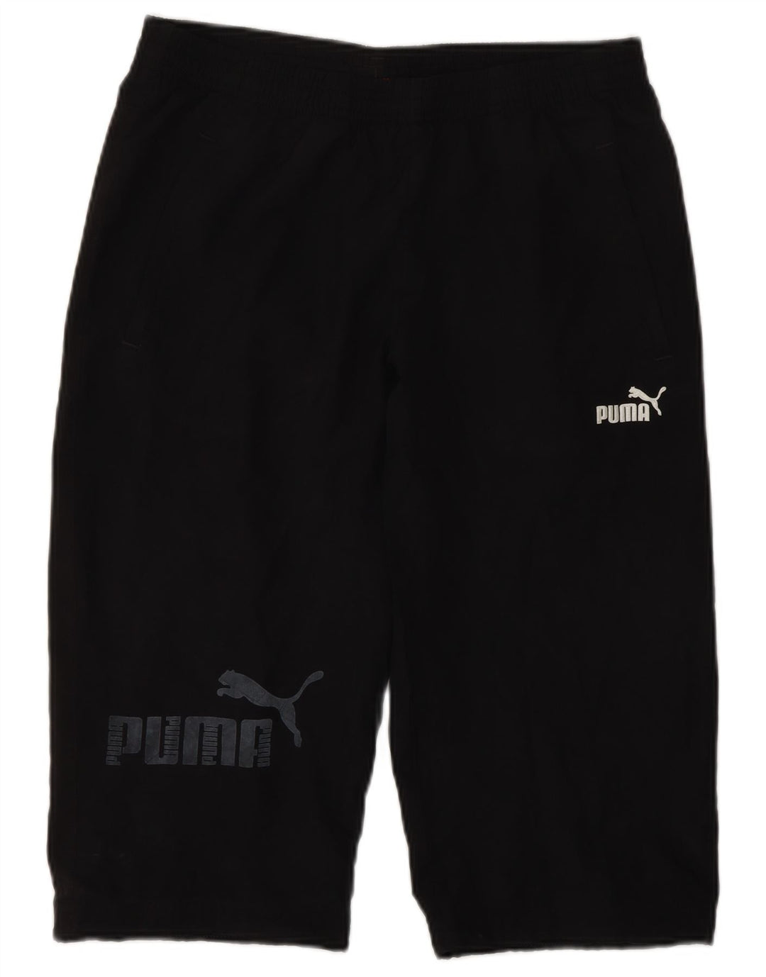 PUMA Bermudas deportivas con estampado gráfico para niños 13-14 años Poliéster negro