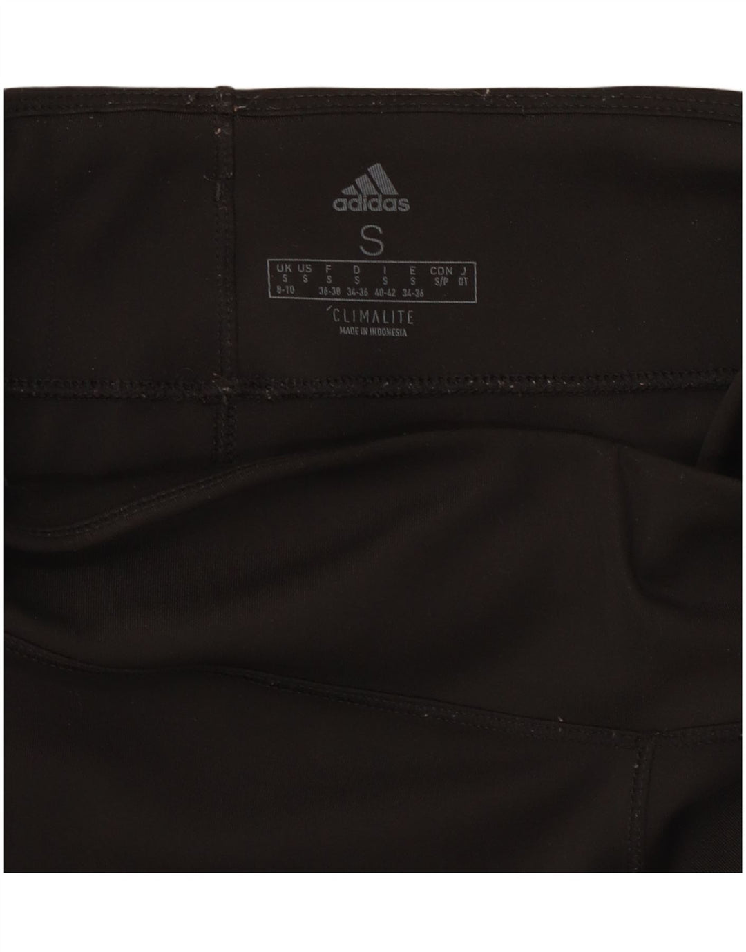 Adidas Leggings Climalite para mujer Reino Unido 8/10 Pequeño Negro Poliéster