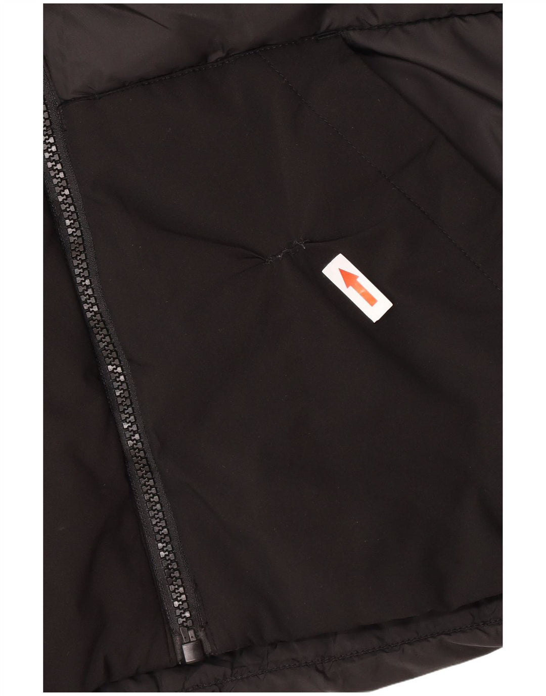 Zara Mens Chaleco Acolchado UK 36 Pequeño Poliéster Negro