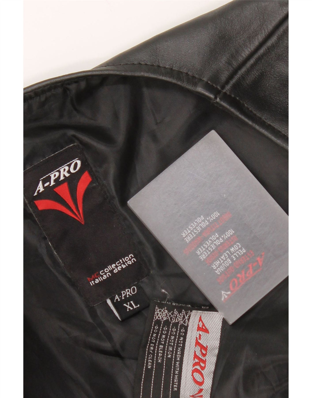 A-Pro Chaleco de cuero para mujer UK 40 XL Cuero negro