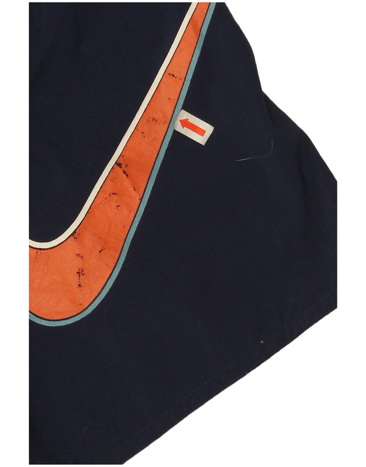 Nike - Pantalones cortos deportivos con gráficos para hombre, talla grande, nailon azul marino