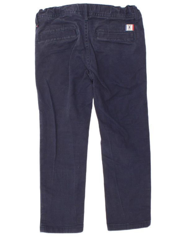 Tommy Hilfiger Pantalones chinos rectos para niños 5-6 años W22 L18 Azul marino