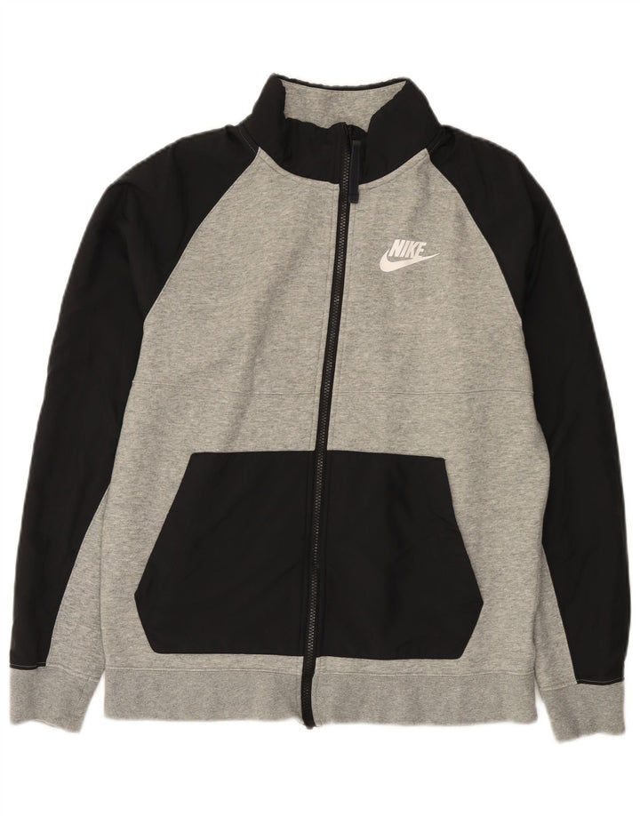 Nike - Chaqueta de chándal para hombre (talla pequeña), color gris, algodón