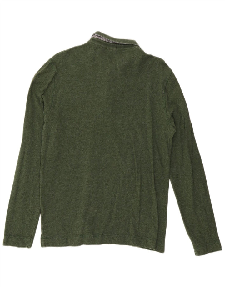 Hugo Boss Polo de manga larga para hombre verde grande