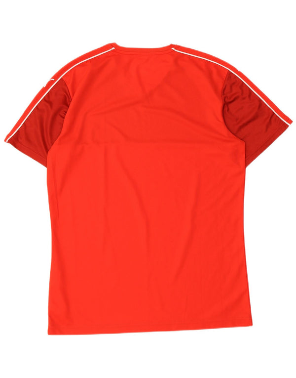 Puma Camiseta para hombre Top Large Rojo Colorblock Poliéster