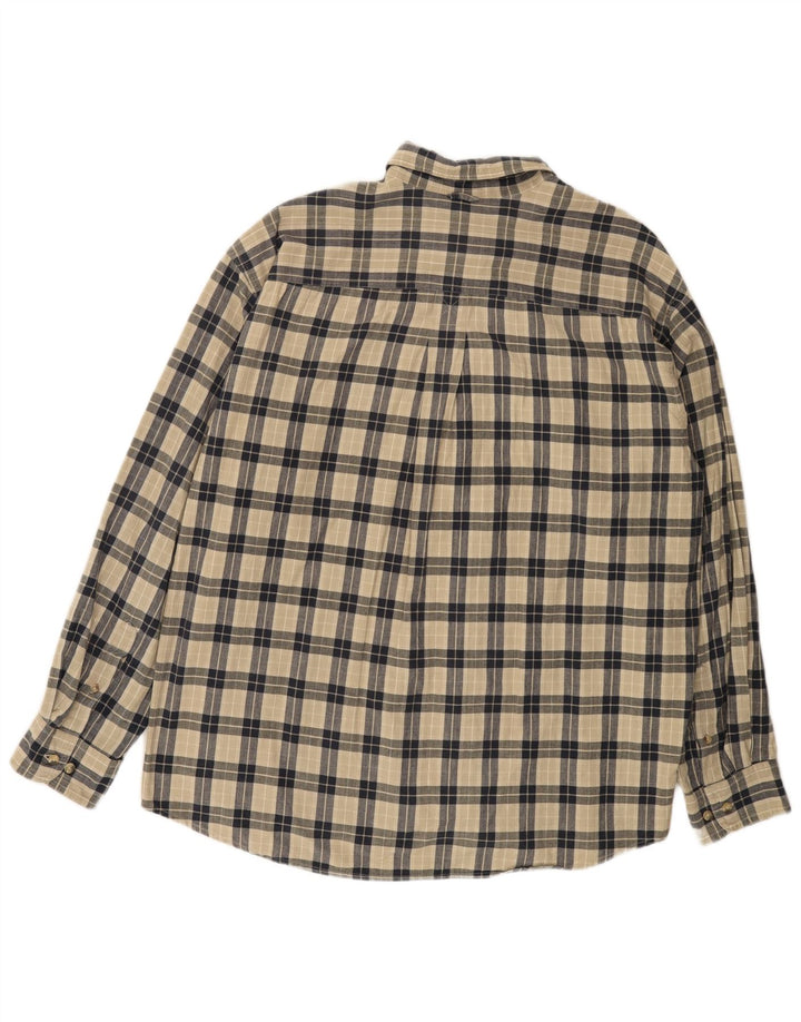 Timberland Camisa de franela para hombre XL Algodón a cuadros beige