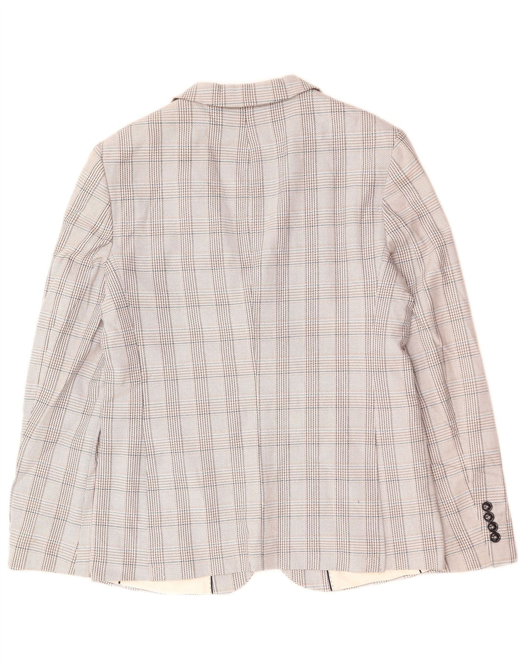 ZARA Chaqueta tipo blazer de 2 botones para hombre EU 48 Poliéster de pata de gallo gris medio