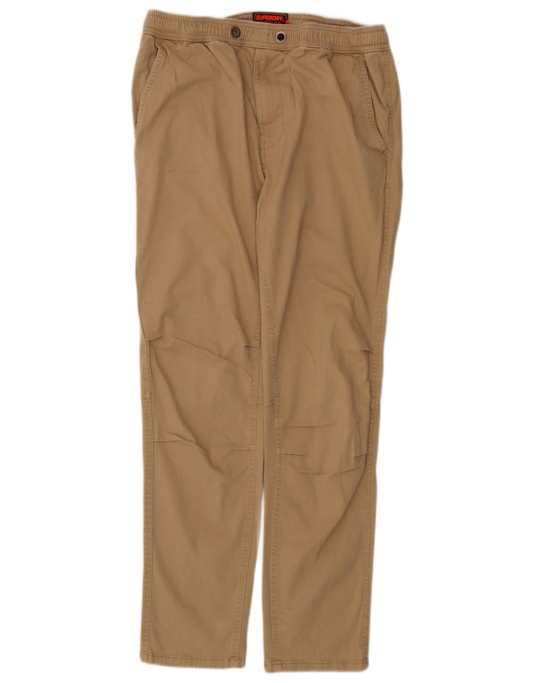 SUPERDRY Pantalón cargo recto para hombre W32 L29 Algodón beige