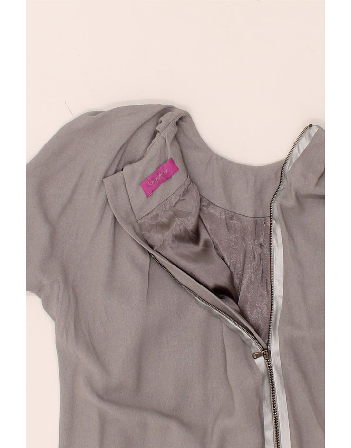BYBLOS Womens Oversized Shift Dress IT 40 Small Grey Colourblock Vintage Byblos and Second-Hand Byblos from Messina Hembry 
