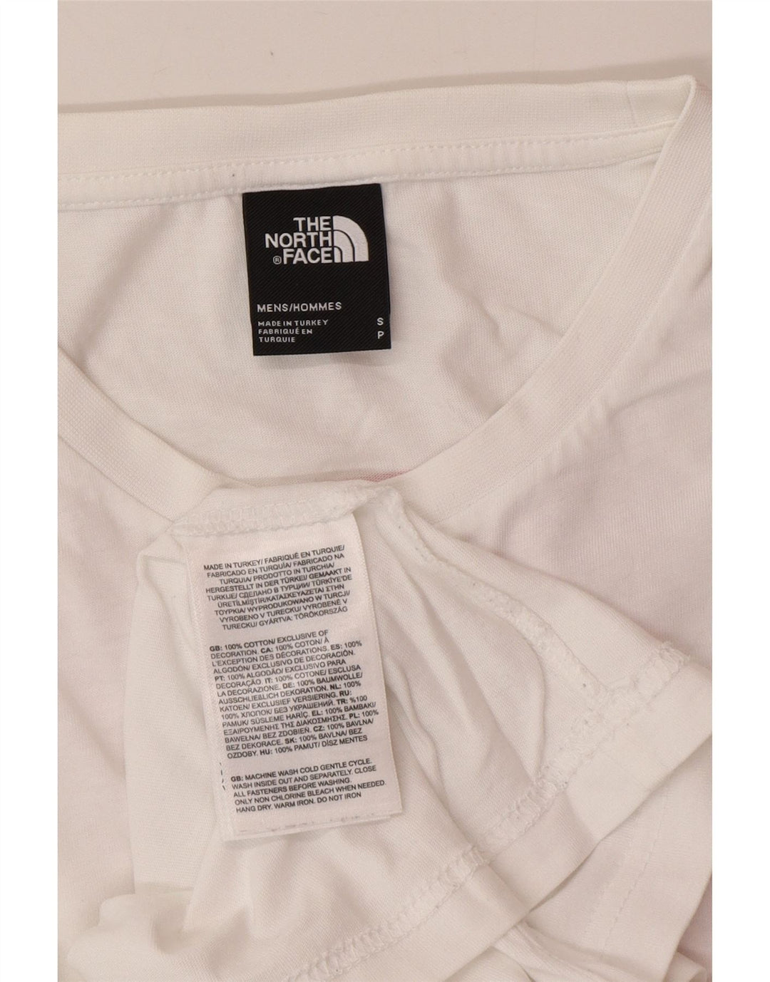 THE NORTH FACE Camiseta gráfica para hombre Top Small White Cotton