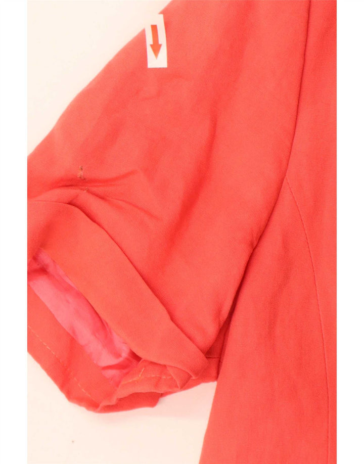 Chaqueta tipo blazer vintage de manga corta con doble botonadura para mujer IT 46 Large Red