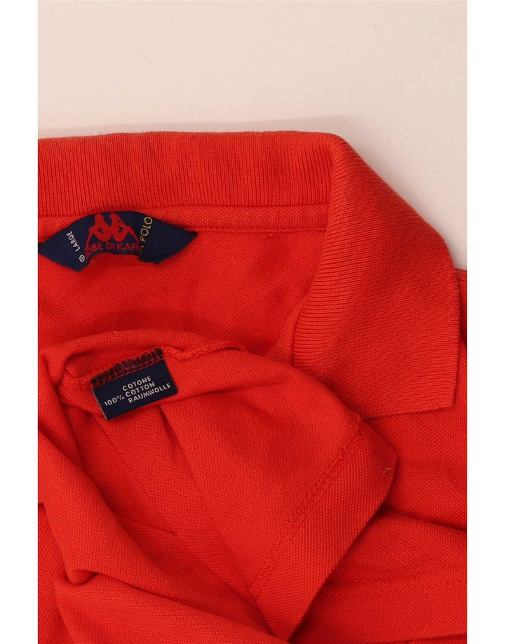 Kappa Polo Hombre Grande Rojo Algodón