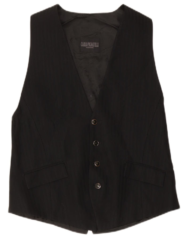 Carlo Pignatelli Chaleco delgado para mujer IT 54 XL Acetato de rayas negras