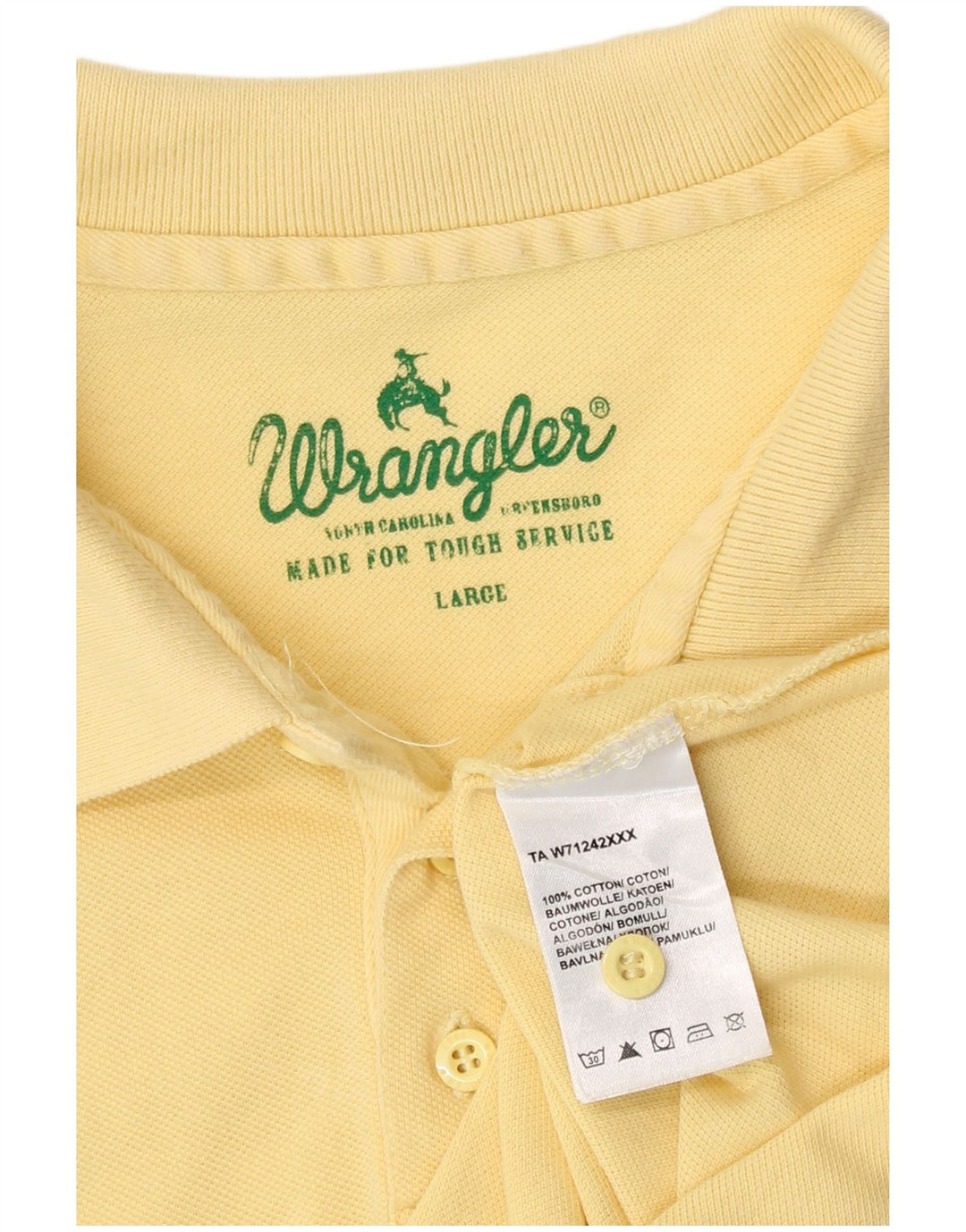 Polo Wrangler Para Hombre De Algodón Amarillo Grande