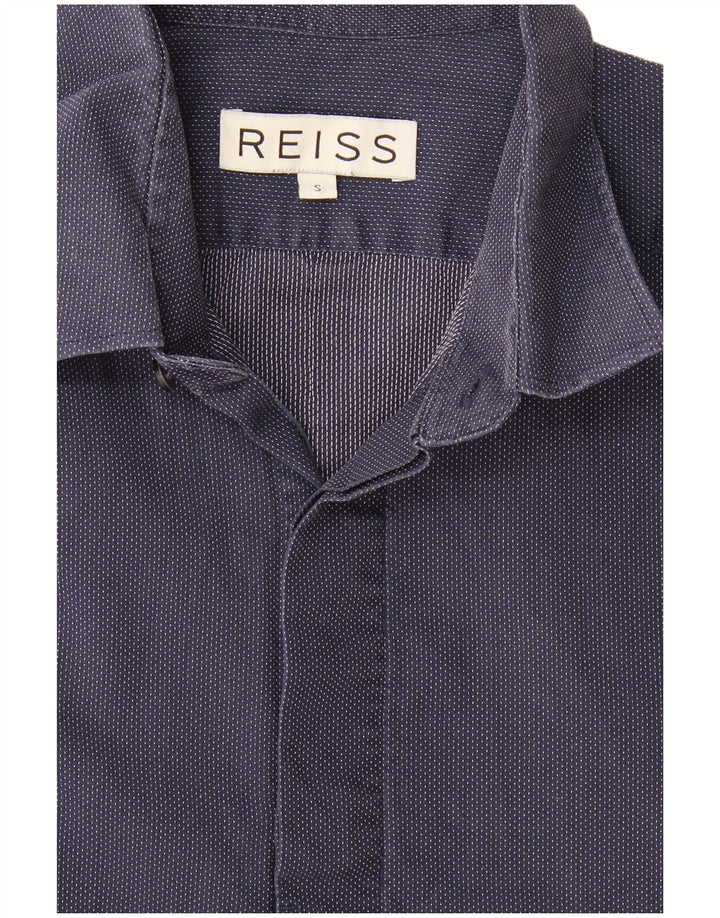 Camisa Reiss Hombre Small Azul Marino Moteado