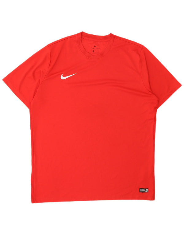 NIKE Camiseta Dri Fit para Hombre Top 2XL Poliéster Rojo