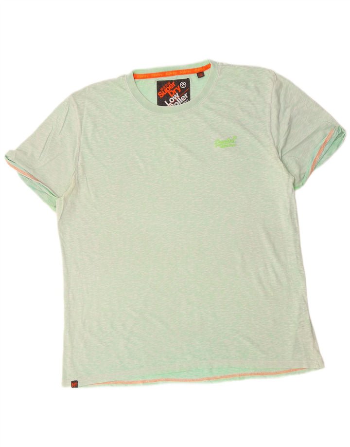 Superdry Camiseta para hombre Top 2XL Algodón moteado verde