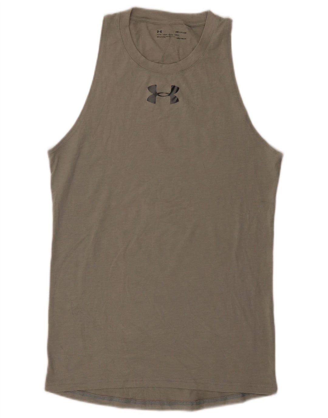 Under Armour Camiseta sin mangas con gráfico Heat Gear para hombre, talla pequeña, gris