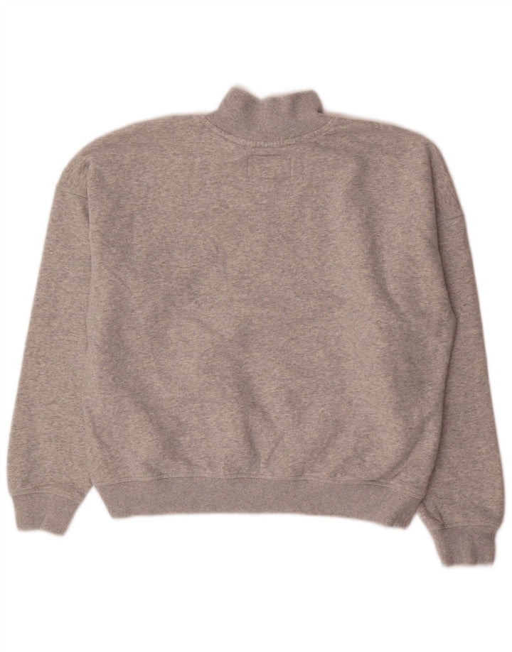 Jack Wills Sudadera con gráfico extragrande para mujer, talla 10, color gris