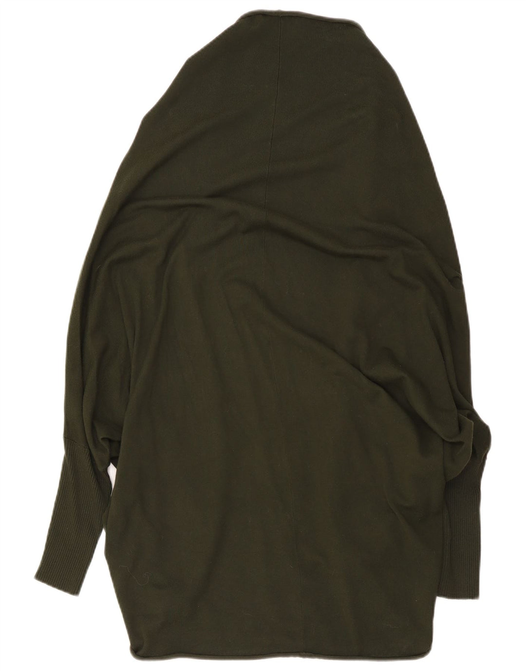 Zara Mujer Suéter Cárdigan Abierto Largo De Gran Tamaño UK 14 Medium Khaki