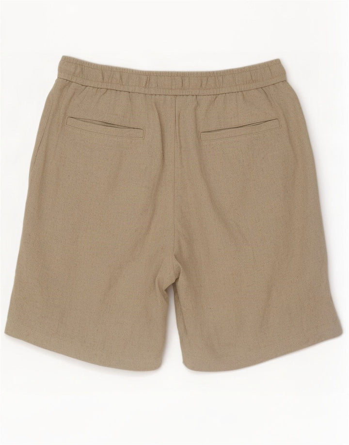 Zara Hombre Pantalones Cortos Casuales Mediano W31 Beige