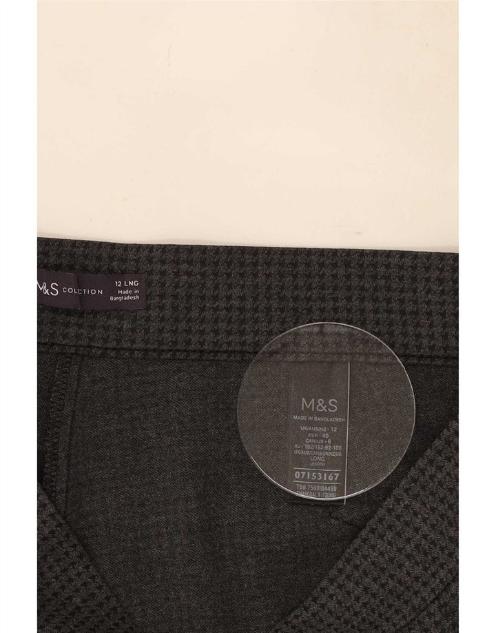 Marks & Spencer Pantalones Casuales para Mujer UK 12 Medium W30 L31 Gris