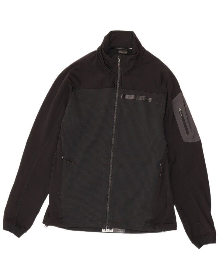 Adidas - Chaqueta de chándal para hombre, talla 40/42, poliéster negro mediano