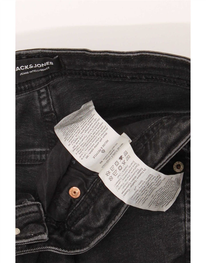 Jack & Jones Vaqueros ajustados desgastados para hombre W34 L32 Algodón negro