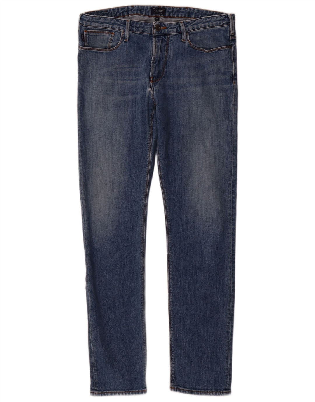Armani Jeans ajustados para hombre W33 L31 Algodón azul marino