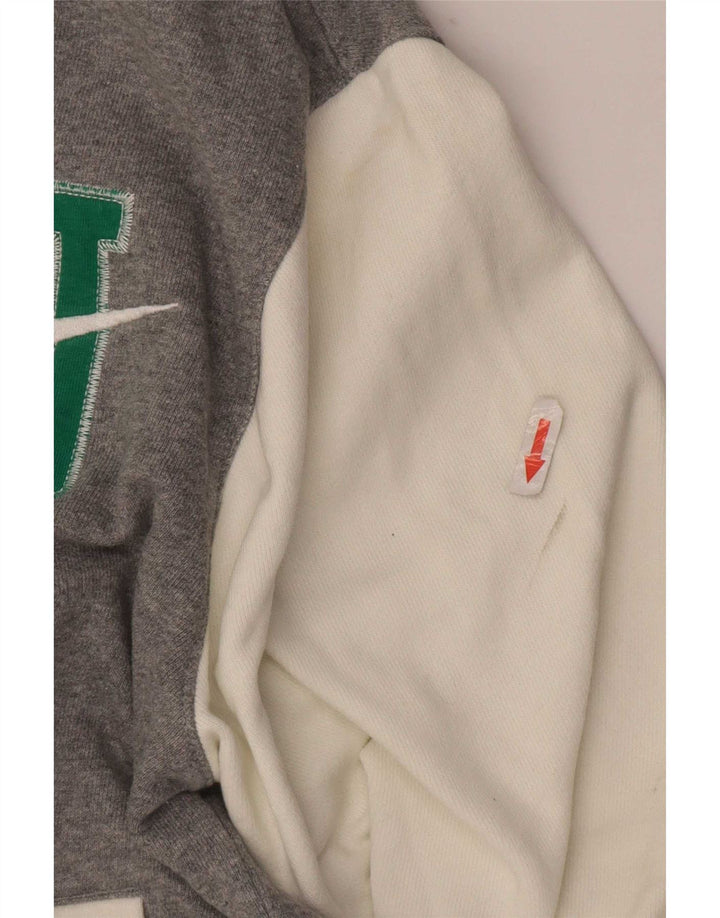 Nike - Chaqueta de chándal con gráfico para hombre, talla pequeña, algodón gris con bloques de color