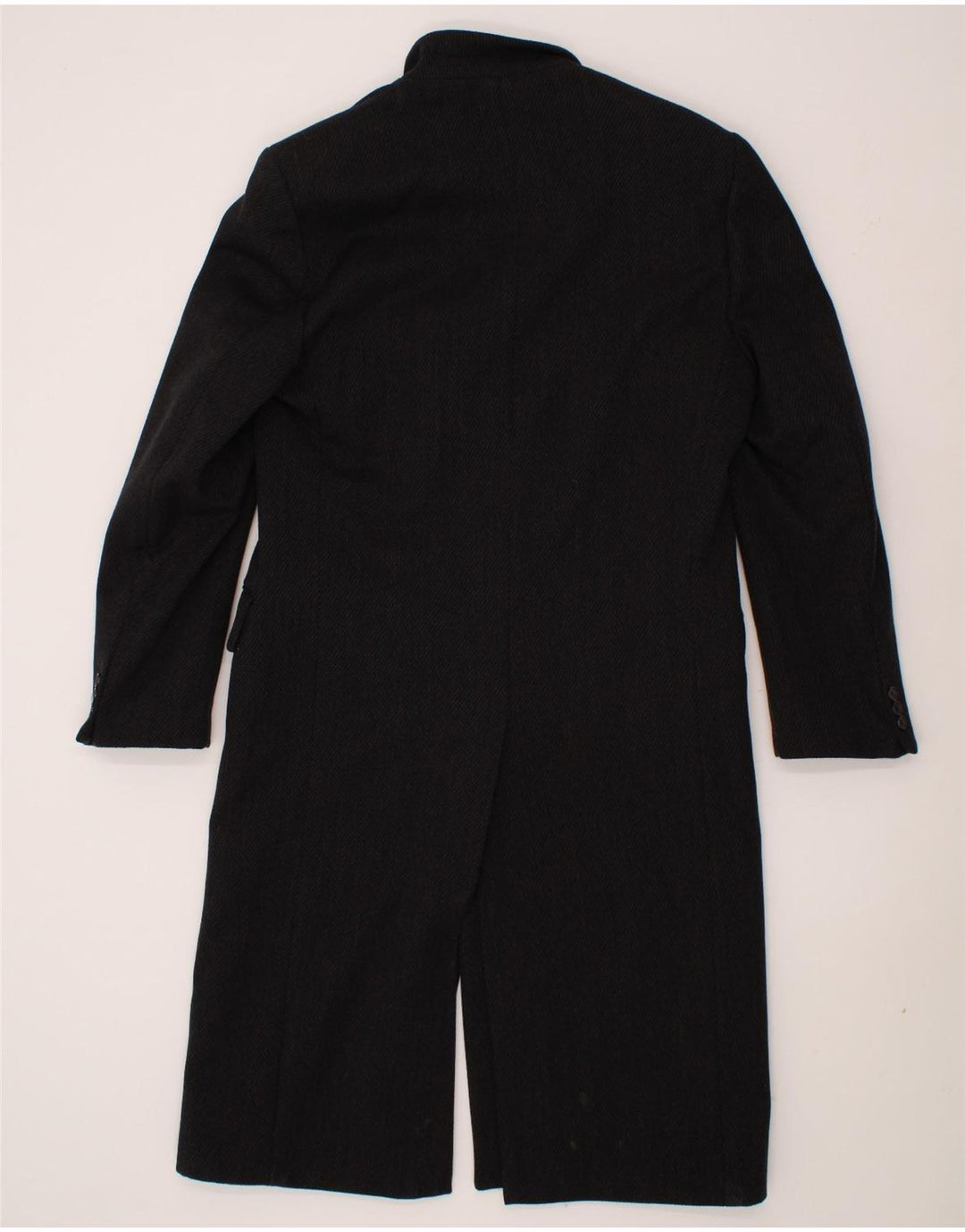VINTAGE Abrigo para hombre Reino Unido 38 Medio Negro