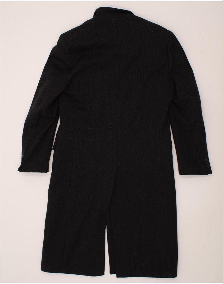 VINTAGE Abrigo para hombre Reino Unido 38 Medio Negro
