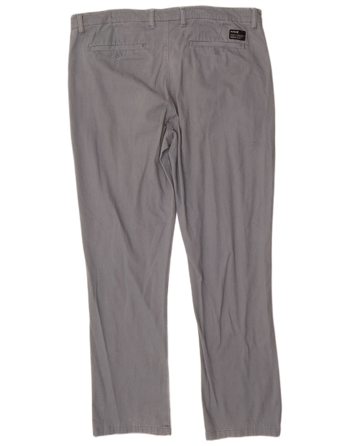 HURLEY Pantalón chino recto para hombre W36 L32 Algodón gris