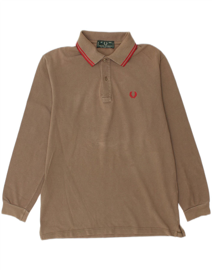 Fred Perry Polo De Manga Larga De Algodón Beige Medio Hombre