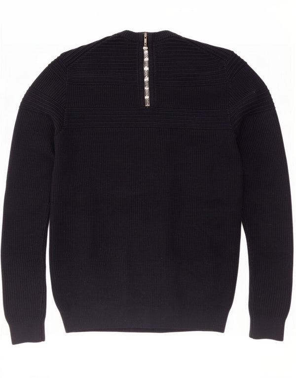 Ted Baker Mens Cardigan Suéter Tamaño 2 Pequeño Azul Marino Moteado Acrílico