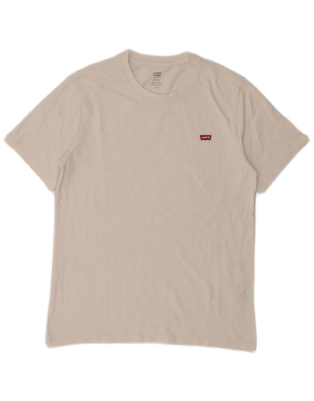 LEVI'S Camiseta estándar para hombre Top Small White Cotton