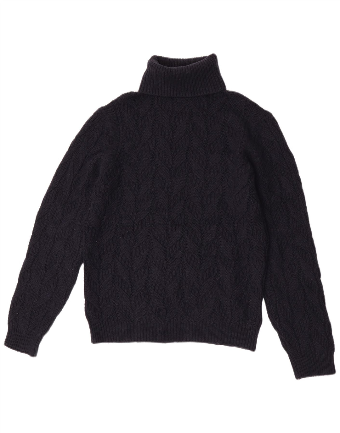 Massimo Dutti Jersey de cuello vuelto para mujer UK 44 Medio Lana Azul Marino