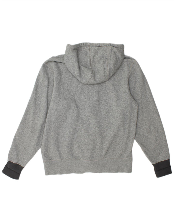 Nike - Sudadera con capucha y cremallera para hombre, algodón moteado en gris medio