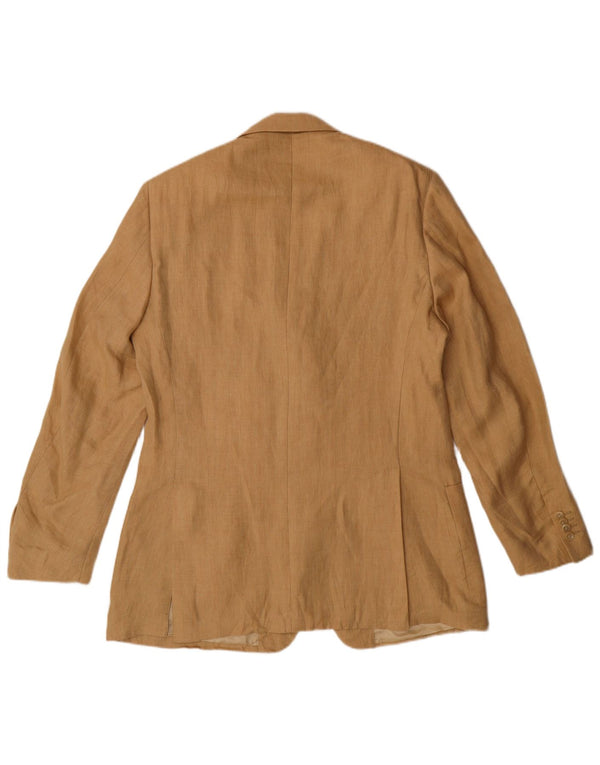 VINTAGE Hombres Madison Regular Fit 3 Botones Blazer Chaqueta IT 48 Medio Beige