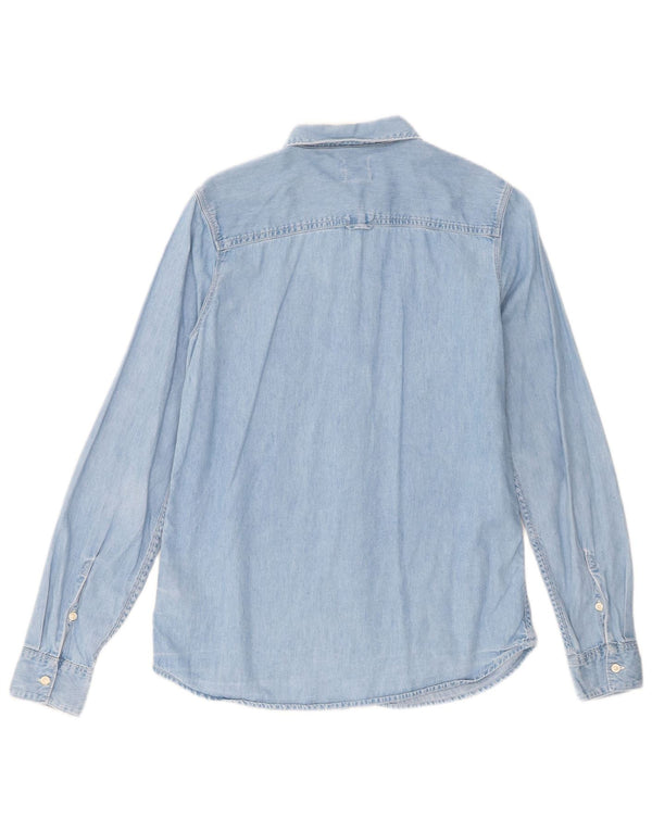 Camisa vaquera holgada Lee para mujer UK 6 XS Algodón azul