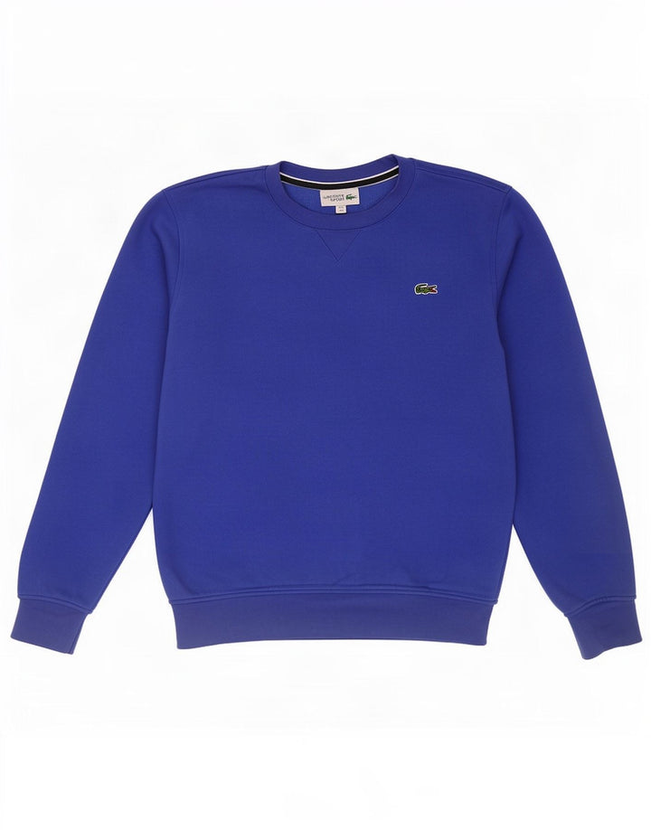 Lacoste - Sudadera para hombre, talla 3, algodón azul pequeño