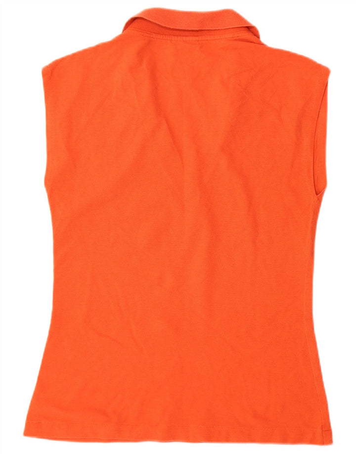 Lacoste Polo sin mangas para mujer UK 42 Naranja mediano