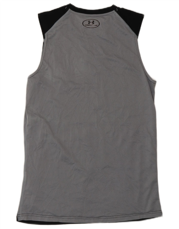Under Armour Hombre Heat Gear Vest Top Small Negro Colorblock Poliéster