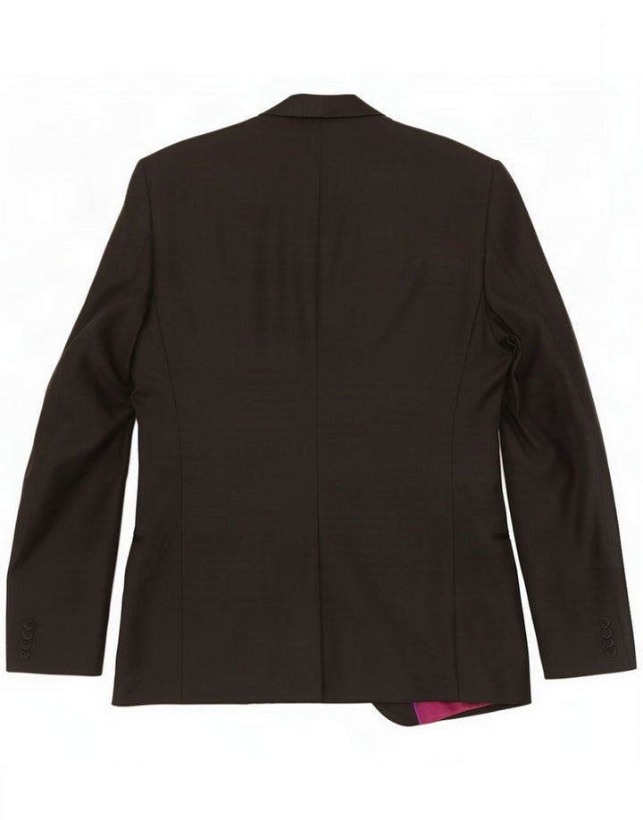Marks & Spencer Chaqueta tipo blazer con 1 botón para hombre UK 36 Pequeña Poliéster negro
